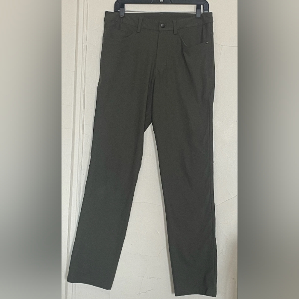 Lululemon Men's ABC Pants Army Green 32 X 32 Euc No Flaws $128 Chinos Khakis - Picture 2 of 4